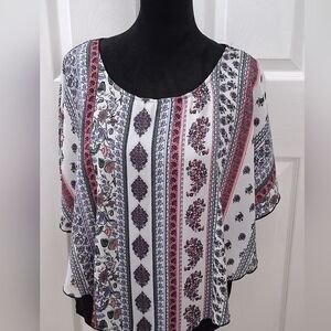 ALYX Multi Patterned Poncho Top  Size OX